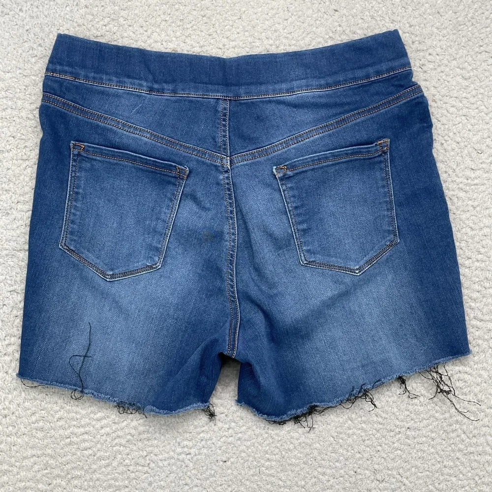 Bandolino Jean Shorts Women's 32 Raw Frayed Comfort Pull On Academia Preppy 90's